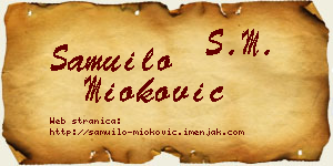 Samuilo Mioković vizit kartica